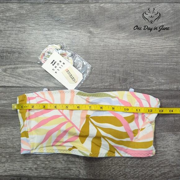 Billabong Tropical Jungle Sunny Reversible Bikini Top Size S - Picture 5 of 7